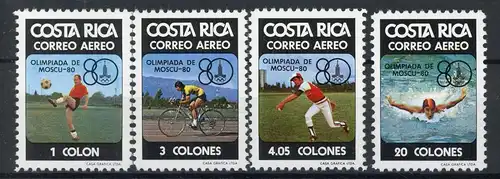 Costa Rica 1065-1068 postfrisch Olympia 1980 Moskau #1H545