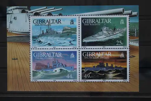 Gibraltar Block 19 mit 690-693 postfrisch Schifffahrt #FR854