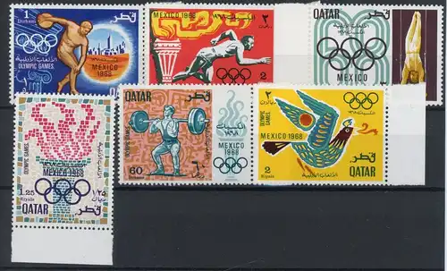 Qatar 361-366 postfrisch Olympia 1968 Mexiko #1H493