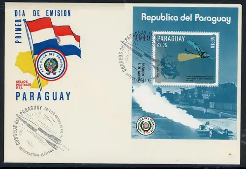 Paraguay Block 384 Rakete Ersttagesbrief/FDC #1H553
