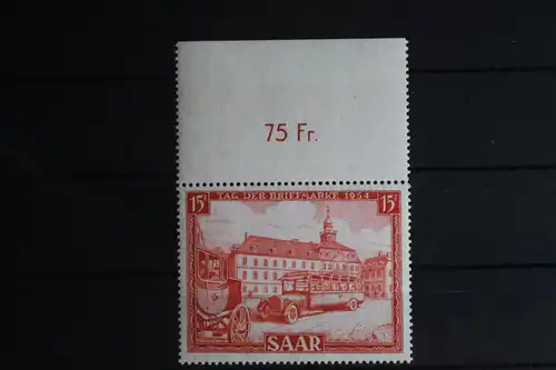 Saarland 349 postfrisch mit Oberrand ungefaltet #FZ030