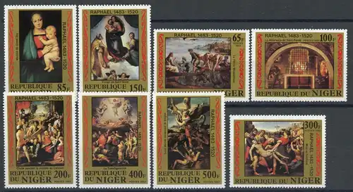 Niger 835-842 postfrisch Raffael, Kunst #1H664