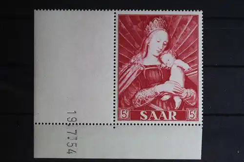 Saarland 351 Br postfrisch Eckrand mit Druckdatum ungefaltet #FZ057
