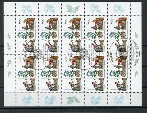 Bund Zehnerbogen 1946 Bonn Ersttagssonderstempel #1H412