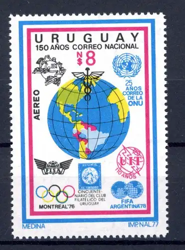 Uruguay 1465 postfrisch Briefmarkenausstellung #1H646