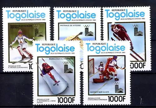 Togo 1508-1512 A postfrisch Olympia 1980 Lake Placid #1H610