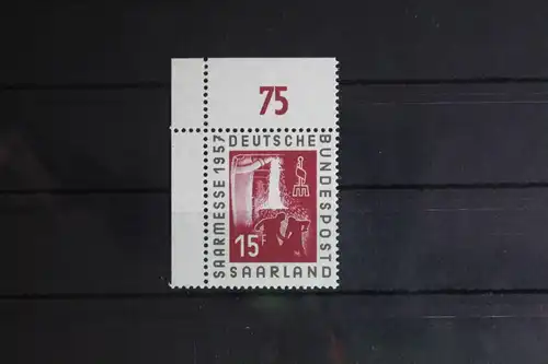 Saarland 400 postfrisch als Eckrand ungefaltet #FZ220