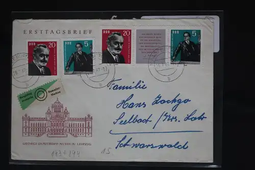 DDR 893-894 gestempelt Zusammendruck in Mischfrankatur #BC510