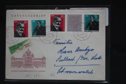 DDR 893-894 gestempelt Zusammendruck in Mischfrankatur #BC510
