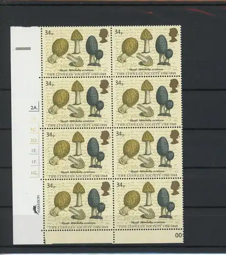 Großbritannien Achterbogen 1134 postfrisch Pilze #1G350