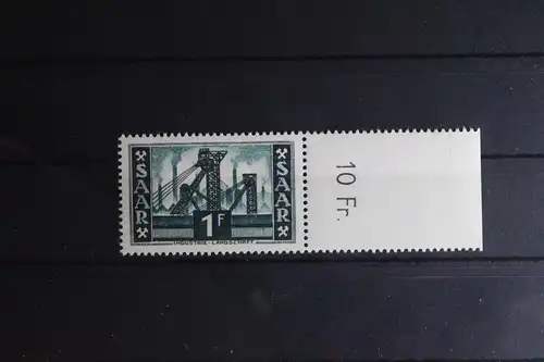 Saarland 319 postfrisch mit Oberrand ungefaltet #FX476