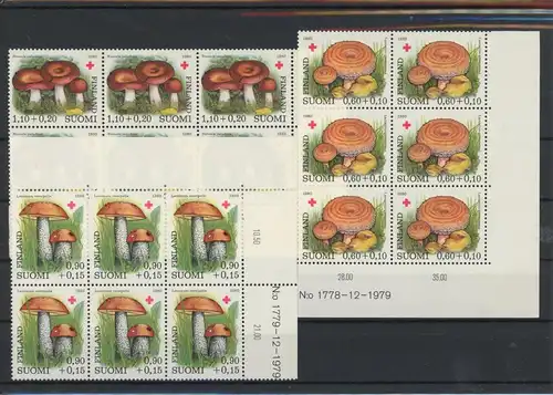 Finnland Sechserblock 864-866 postfrisch Pilze #1G323