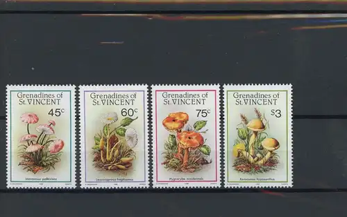St. Vincent Grenadinen 493-496 postfrisch Pilze #1G344