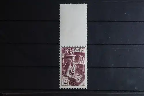 Saarland 249L postfrisch mit Leerfeld deutlich vorgefaltet #FX269