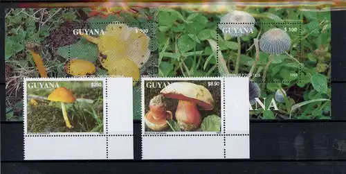 Guyana 4137, 40, Block 271-272 postfrisch Pilze #1G220