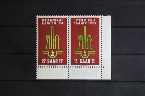 Saarland 368 postfrisch Eckrand mit Bogennummer ungefaltet #FZ138