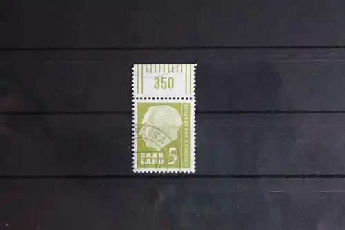 Saarland 384W OR gestempelt mit Oberrand #FZ234