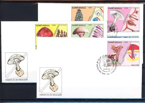 Guinea Bissau 989-995 Pilze Ersttagesbrief/FDC #1G479