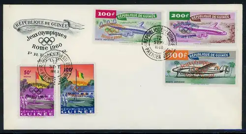 Guinea 49-53 Olympia 1960 Rom Ersttagesbrief/FDC #1H720