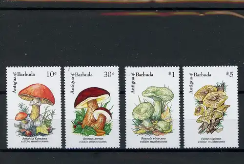 Antigua Barbuda 1637, 39, 41, 44 postfrisch Pilze #1G299