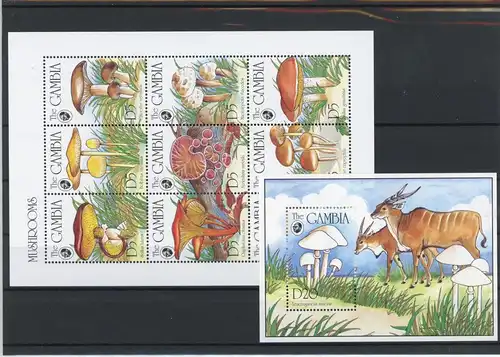 Gambia Klb. 1964-1972, Block 239 postfrisch Pilze #1G330