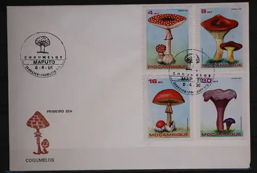 Mocambique 1057-1060 gestempelt als FDC #GC008