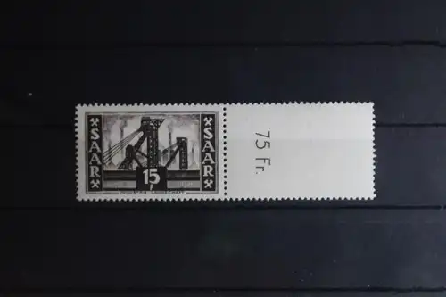 Saarland 328 postfrisch mit Oberrand ungefaltet #FX484