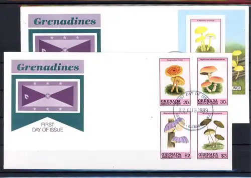 Grenada/Grenadinen 1193-1194, 96-97 Pilze Ersttagesbrief/FDC #1G488