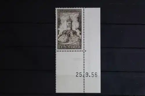 Saarland 375 Br postfrisch Eckrand mit Druckdatum ungefaltet #FZ170