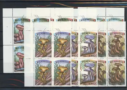 Nicaragua Viererblock 2561-2567 gestempelt Pilze #1G384