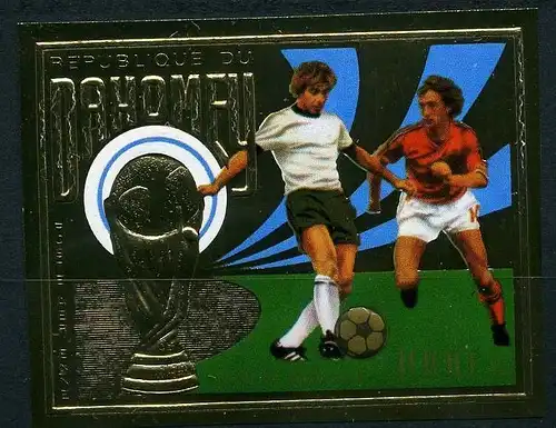 Dahomey Goldmarke 586 B postfrisch Fußball WM 1974 #GB649