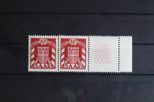Saarland Dienstmarken 33L postfrisch mit Leerfeld ungefaltet #FZ204