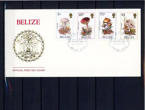 Belize 930-33 Pilze Ersttagesbrief/FDC #JE685