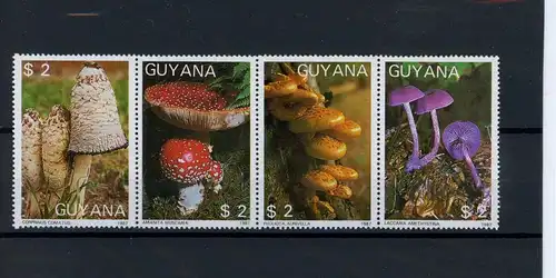 Guyana Viererstreifen 2080-2083 postfrisch Pilze #1G356