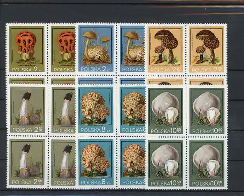 Polen Viererblock 2693-2698 postfrisch Pilze #1G370