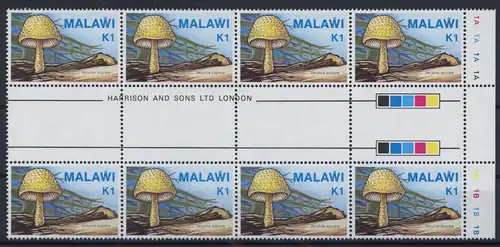Malawi Achterbogen 444 ZS postfrisch Pilze #1G396