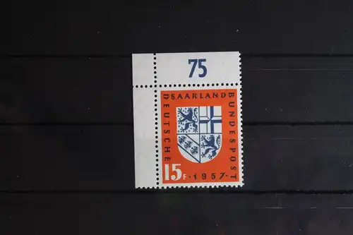 Saarland 379 postfrisch als Eckrand ungefaltet #FZ219