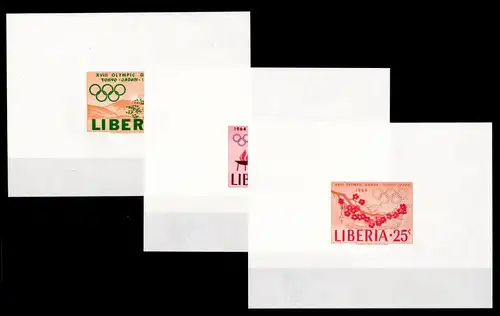 Liberia 623-625 B postfrisch als Einzelblocks #GD084