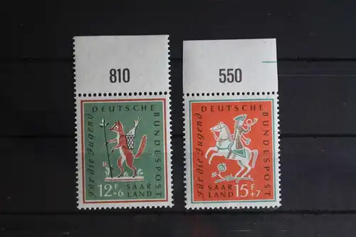 Saarland 433-434 postfrisch mit Oberrand ungefaltet #FZ246