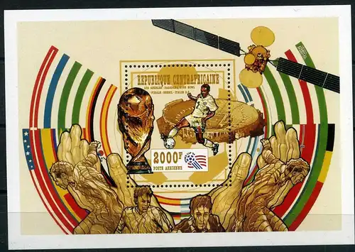 Zentralafrika Block 572 A postfrisch Fußball #GB673