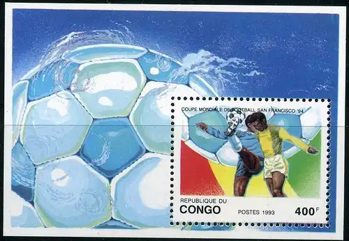 Kongo Block 111 postfrisch Fußball #GB693