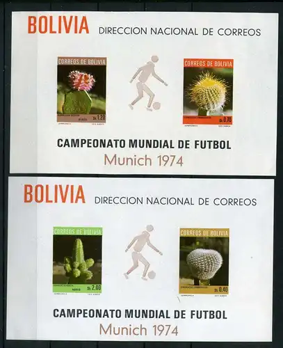 Bolivien Block 36-37 postfrisch Fußball WM 1974 #GB701