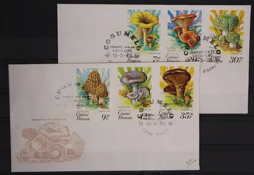 Guinea Bissau 846-851 gestempelt als FDC / Pilze #GC100