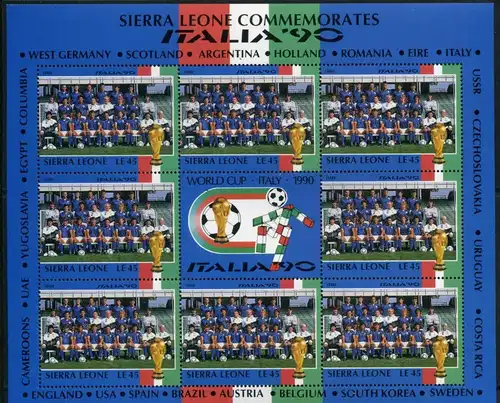 Sierra Leone KB 1448 postfrisch Fußball #GB726
