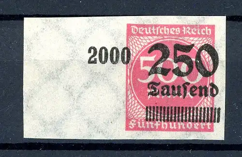 Deutsches Reich Weimar 295 U Bogenrand postfrisch signiert #2A002