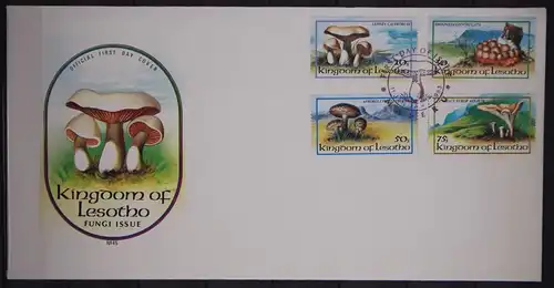 Lesotho 411-414 gestempelt als FDC / Pilze #GC121