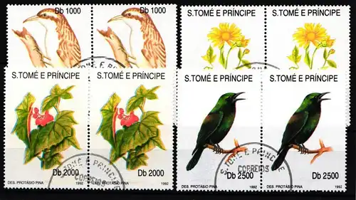 Sao Tome e Principe 1330-1333 gestempelt als Paare #GD336