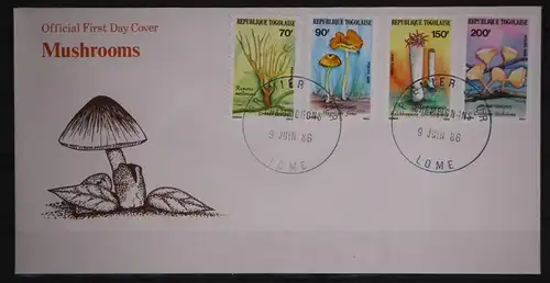 Togo 1966-1969 gestempelt als FDC/ Pilze #GC054