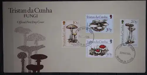 Tristan da Cunha 365-368 gestempelt als FDC/ Pilze #GC050