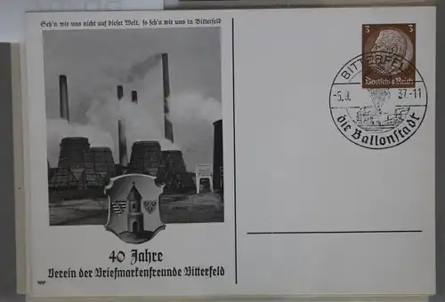 Deutsches Reich PP122/D3 als Ganzsache Bitterfeld #BB967